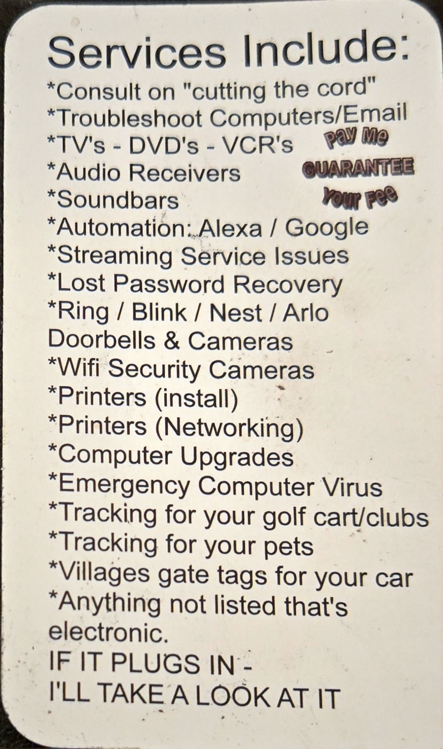 The Geek God business card